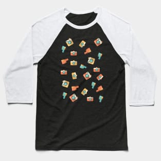 Cameras pattern Baseball T-Shirt